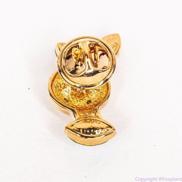 Sparkly Easter Rabbit Chest pin brooch, color: Pink, blue and gold. - Picture 4 of 8